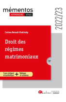 Droit des regimes matrimoniaux - cours integral et synthetique - outils pedagogiques - integre le re