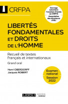 Libertes fondamentales et droits de l-homme - crfpa - examen national session 2022 - recueil de text