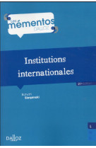 Institutions internationales. 21e ed.