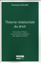 Theorie relationiste du droit - de la french theory a une pensee europeenne des rapports de droit
