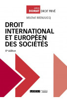 Droit international et europeen des societes