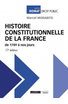 Histoire constitutionnelle de la france de 1789 a nos jours