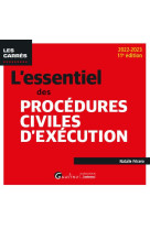 L-essentiel des procedures civiles d-execution - integre les dispositions de la loi du 22 decembre 2