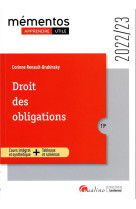 Droit des obligations - un cours complet et presentant les regles applicables en 2022 en s-appuyant