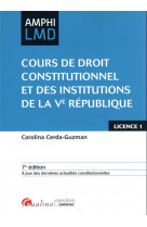 Cours de droit constitutionnel et institutions de la ve republique