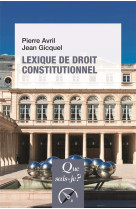 Lexique de droit constitutionnel