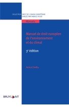 Manuel de droit européen de l'environnement et du climat