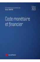 Code monetaire et financier 2023