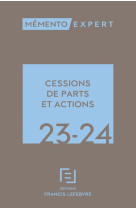 Memento cessions de parts et actions 2023