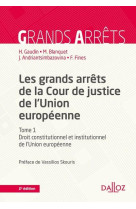 Les grands arrets de la cour de justice de l-ue 2e - droit constitutionnel et institutionnel de l-ue