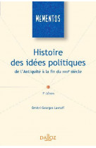 Histoire des idees politiques de l-antiquite a la fin du xviiie siecle. 5e ed.