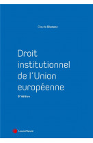 Droit institutionnel de l-union europeenne