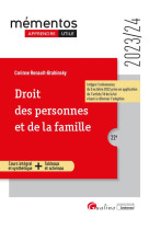 Droit des personnes et de la famille - cours integral et synthetique - outils pedagogiques - integre