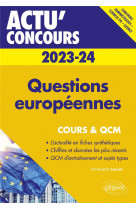 Questions europeennes 2023-2024 - cours et qcm