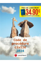 Code de procedure civile 2024 - jaquette elephant - girafe