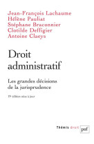 Droit administratif. les grandes decisions de la jurisprudence