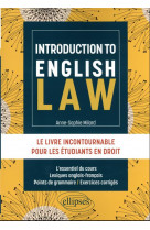 Introduction to english law - le livre incontournable pour les etudiants en droit