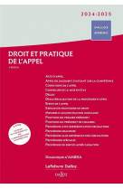 Droit et pratique de l-appel 2024/2025. 5e ed.