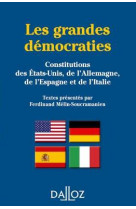 Les grandes democraties. constitutions des e.u., de l-all., de l-esp. et de l-italie reimpression. 3
