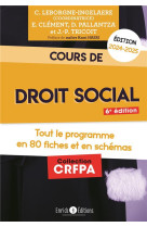 Cours de droit social 2024-2025 - tout le programme en 80 fiches et en schemas