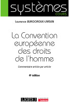 La convention européenne des droits de l'homme