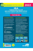 Ira  themes d'actualite des politiques publiques d'etat - concours externe - interne - 3e concours