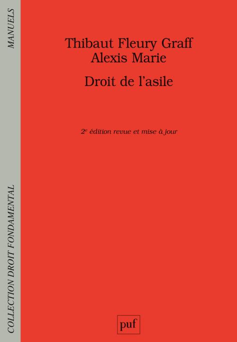 DROIT DE L'ASILE - FLEURY GRAFF/MARIE - PUF