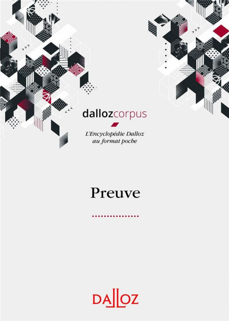 PREUVE - DROIT CIVIL - FERRAND/LARDEUX - DALLOZ