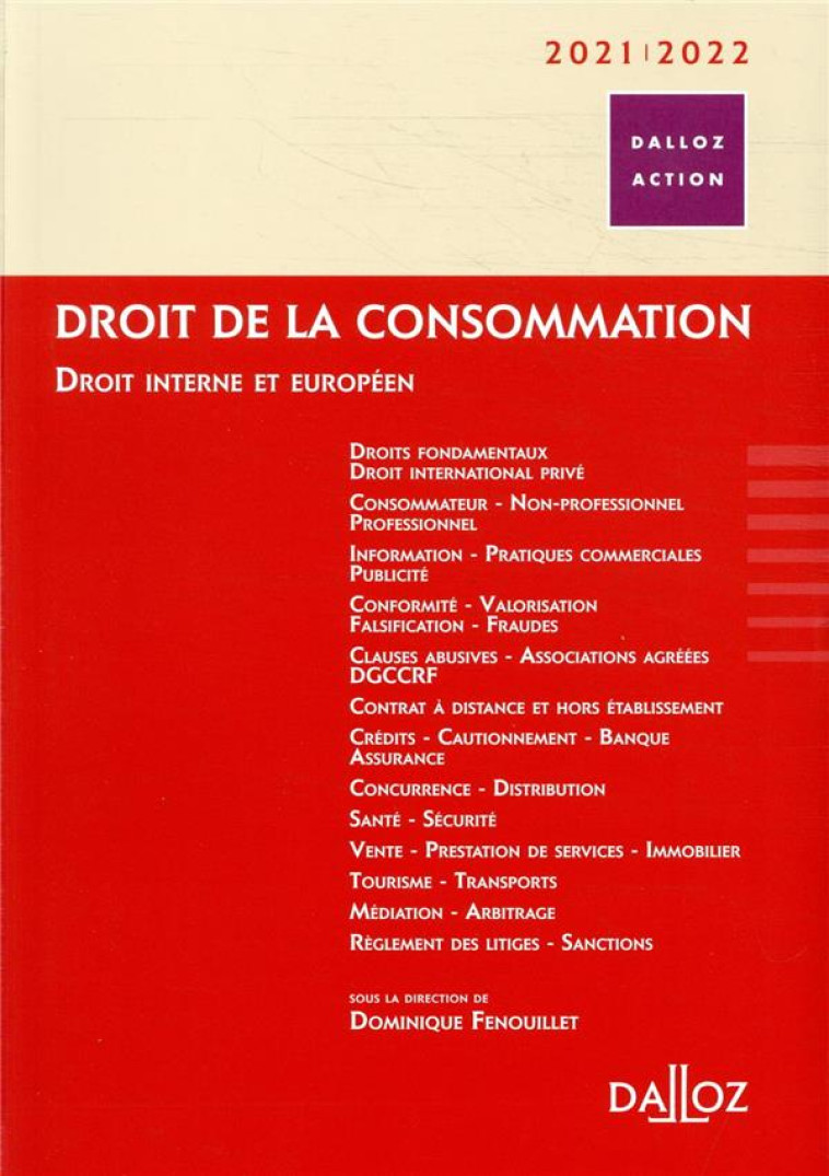 DROIT DE LA CONSOMMATION 2021/2022 - RACINE/SEUBE/AUBRY - DALLOZ