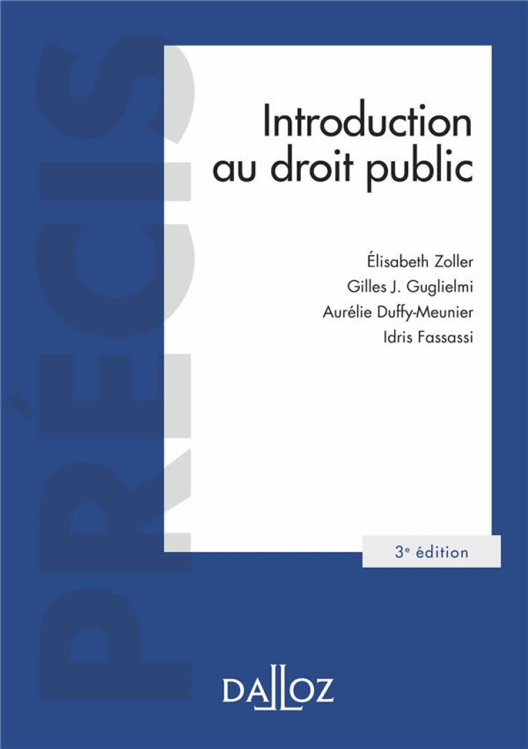 INTRODUCTION AU DROIT PUBLIC 3ED - DUFFY/FASSASSI - DALLOZ