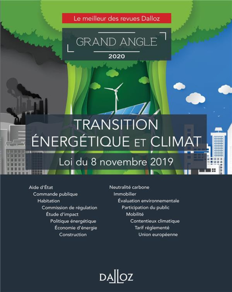 TRANSITION ENERGETIQUE ET CLIMAT - COLLECTIF - DALLOZ