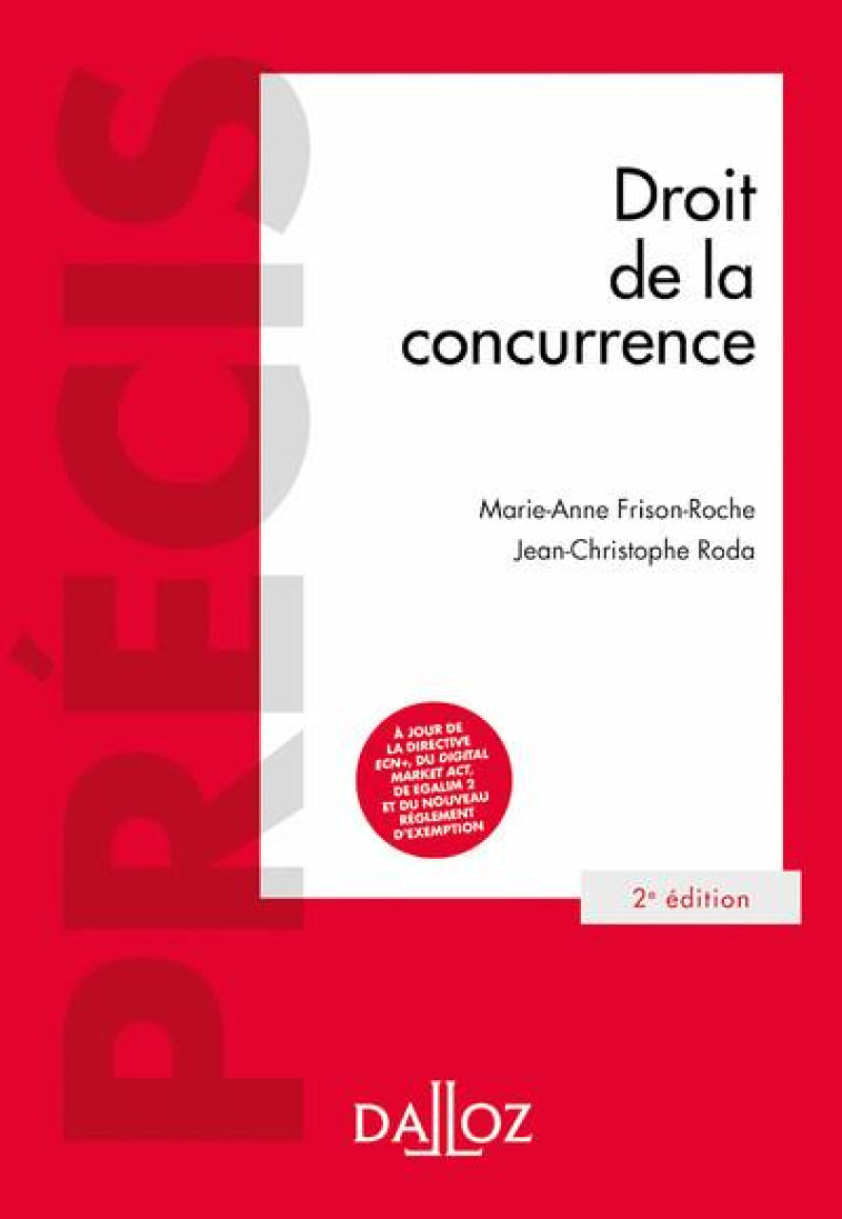 DROIT DE LA CONCURRENCE 2ED - FRISON-ROCHE/RODA - DALLOZ