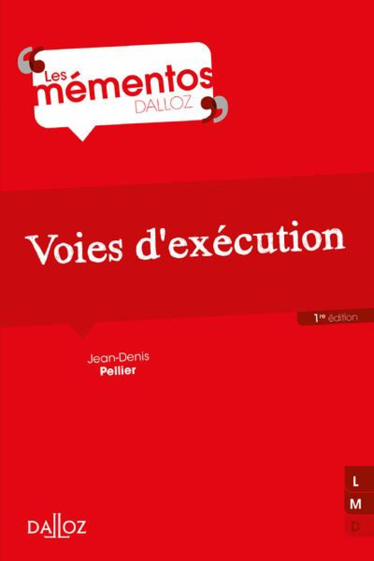 VOIES D'EXECUTION - PELLIER JEAN-DENIS - DALLOZ