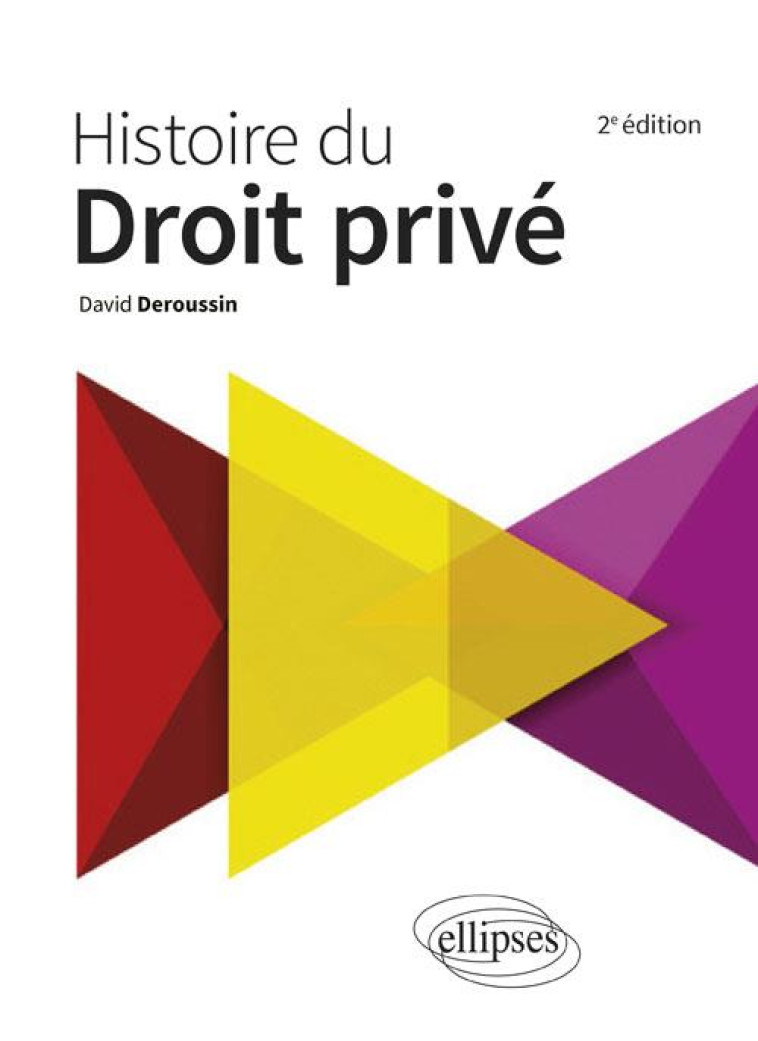 HISTOIRE DU DROIT PRIVE - 2E EDITION - DEROUSSIN DAVID - ELLIPSES MARKET