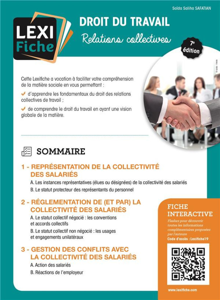 DROIT DU TRAVAIL. RELATIONS COLLECTIVES - 7E EDITION - NOUREDINE-SAFATIAN S - ENRICK