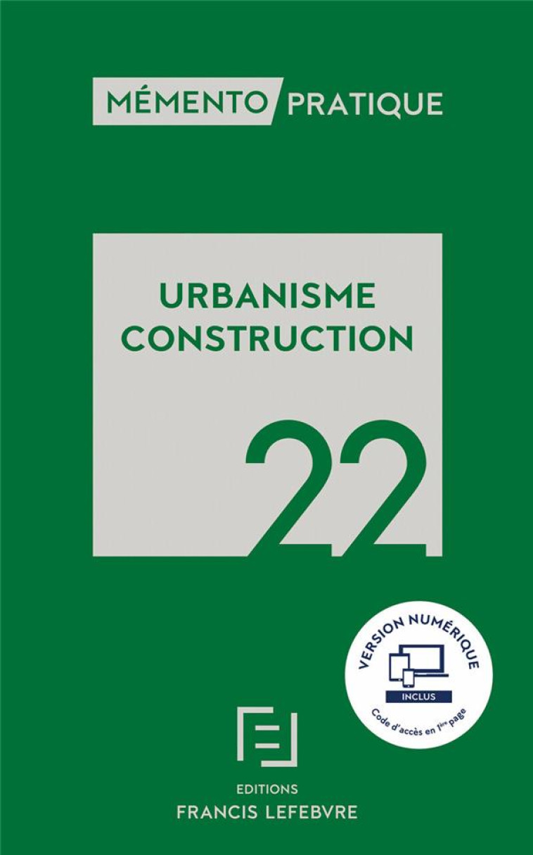 URBANISME CONSTRUCTION 2022 - COLLECTIF - LEFEBVRE