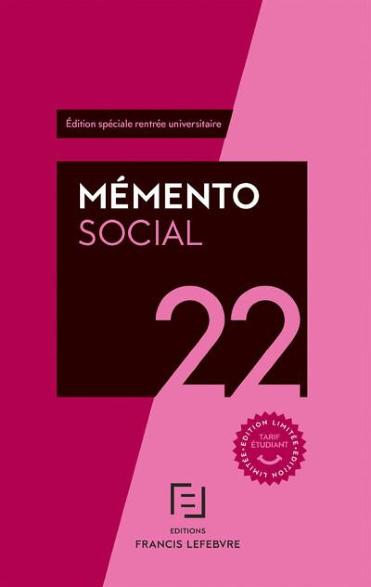 MEMENTO SOCIAL 2022 - ETUDIANTS - COLLECTIF - LEFEBVRE