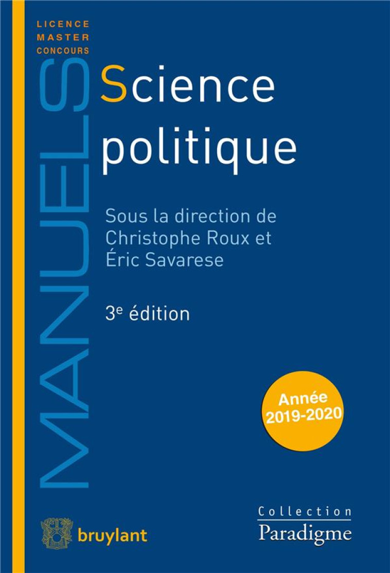 SCIENCE POLITIQUE - ROUX CHRISTOPHE - LARCIER