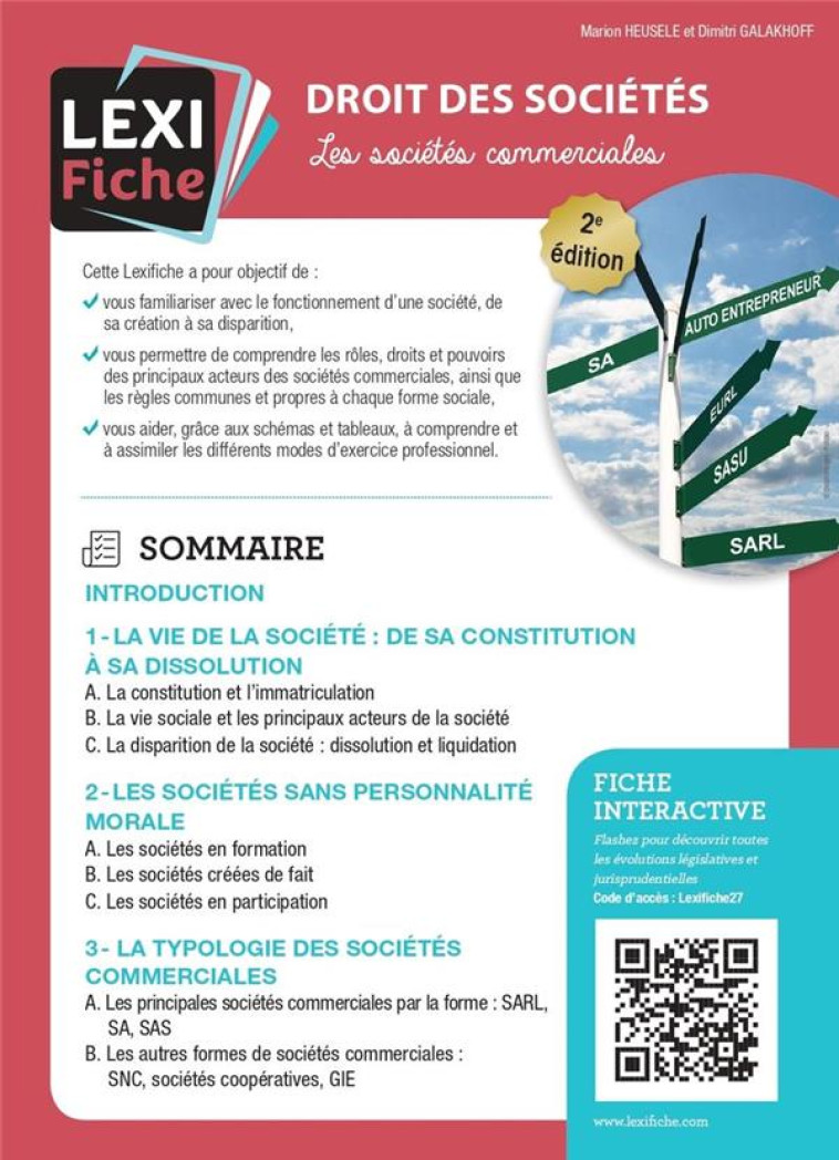 DROIT DES SOCIETES - LES SOCIETES COMMERCIALES - HEUSELE/GALAKHOFF - ENRICK