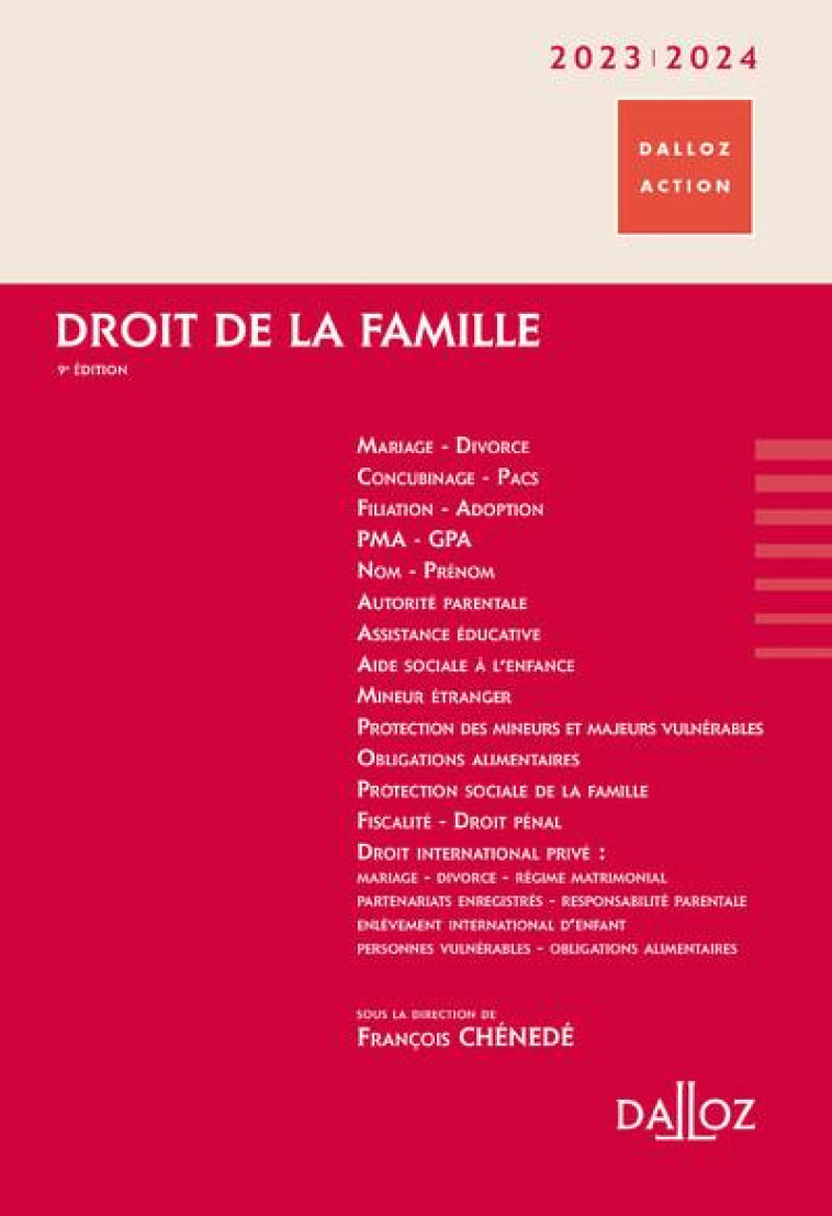 DROIT DE LA FAMILLE 2023/24. 9E ED. - BERNIGAUD/DESCHAMPS - DALLOZ