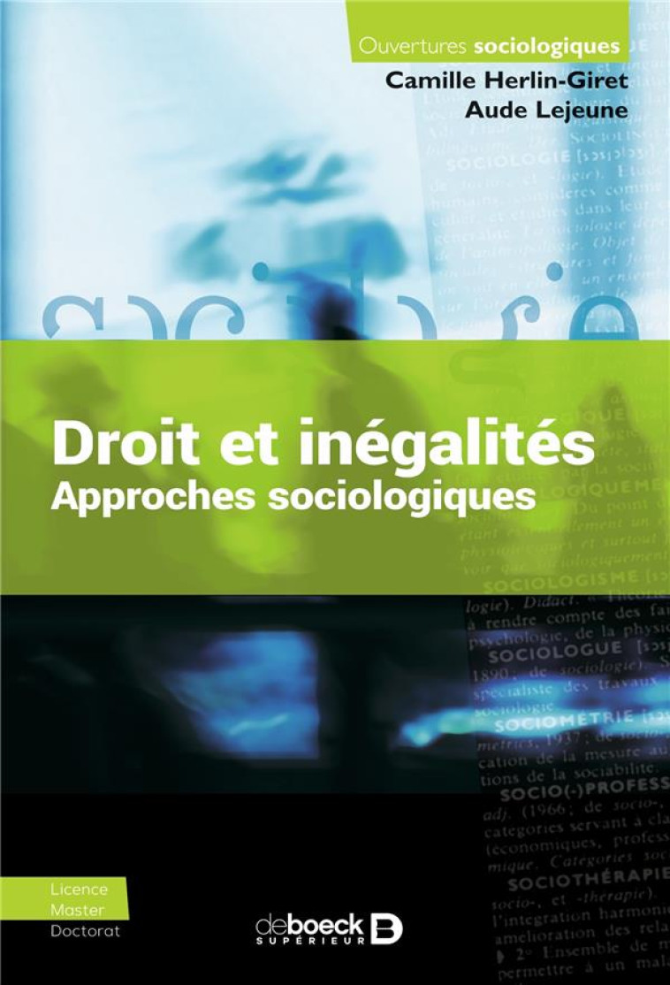 DROIT ET INEGALITES - APPROCHES SOCIOLOGIQUES - HERLIN-GIRET/LEJEUNE - DE BOECK SUP