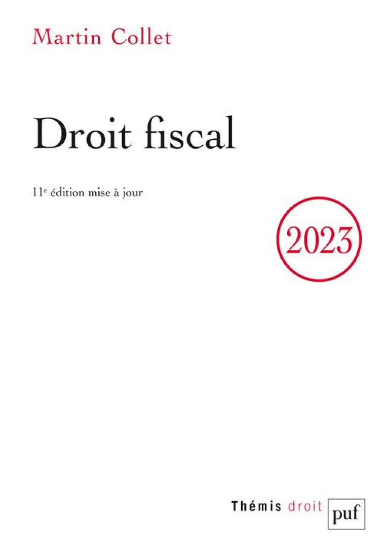 DROIT FISCAL - COLLET MARTIN - PUF