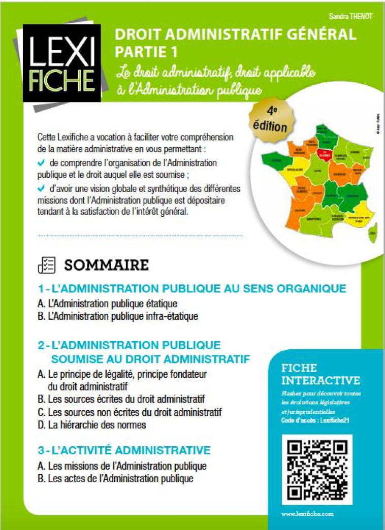 DROIT ADMINISTRATIF GENERAL PARTIE 1 - LE DROIT ADMINISTRATIF, DROIT APPLICABLE A L-ADMINISTRATION P - THENOT SANDRA - ENRICK