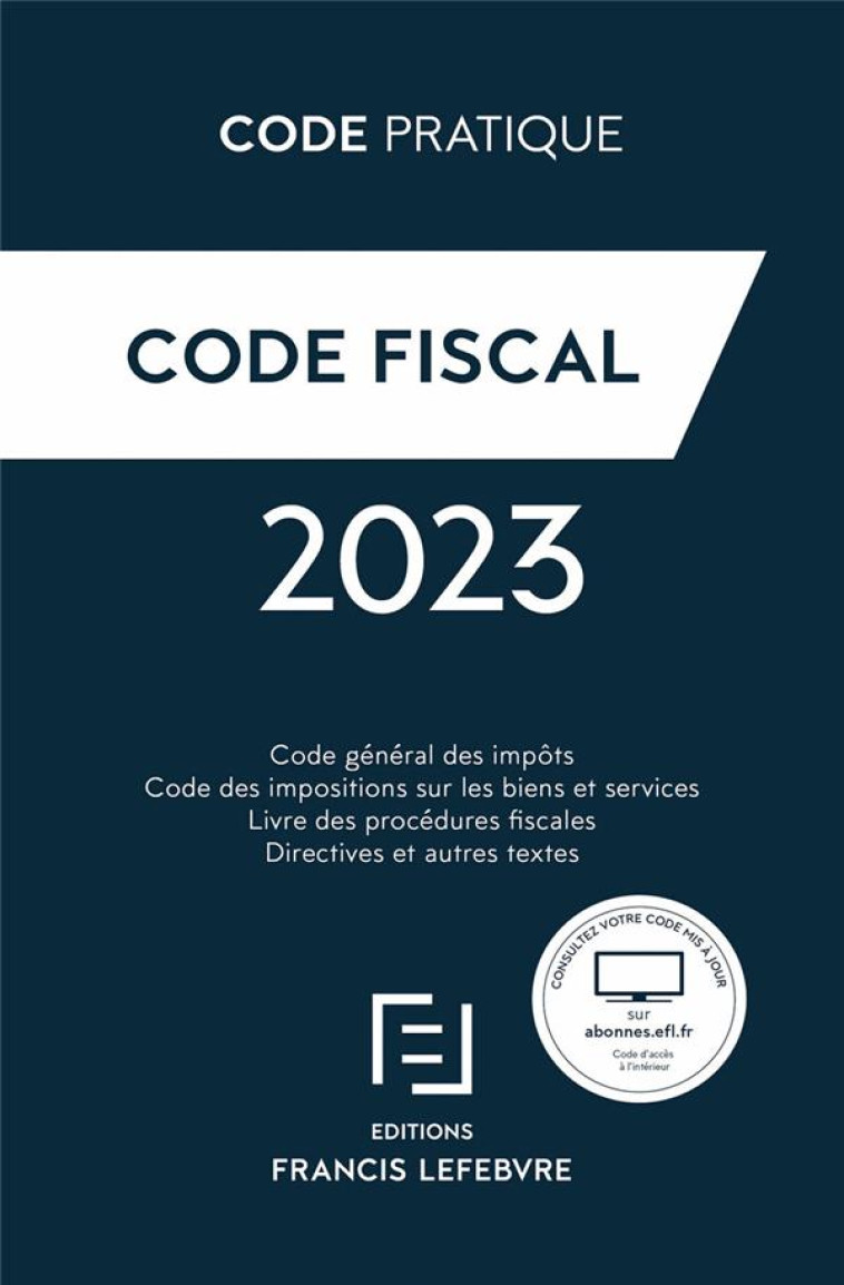 CODE FISCAL 2023 - REDACTION FRANCIS LE - LEFEBVRE