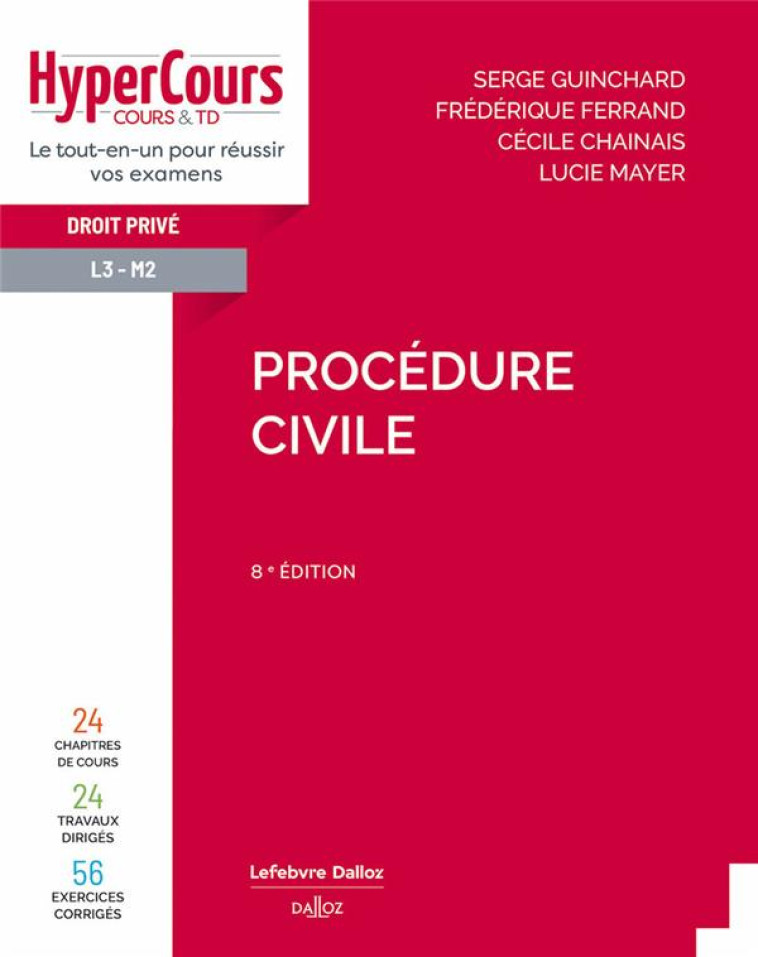 PROCEDURE CIVILE. 8E ED. - GUINCHARD/FERRAND - DALLOZ