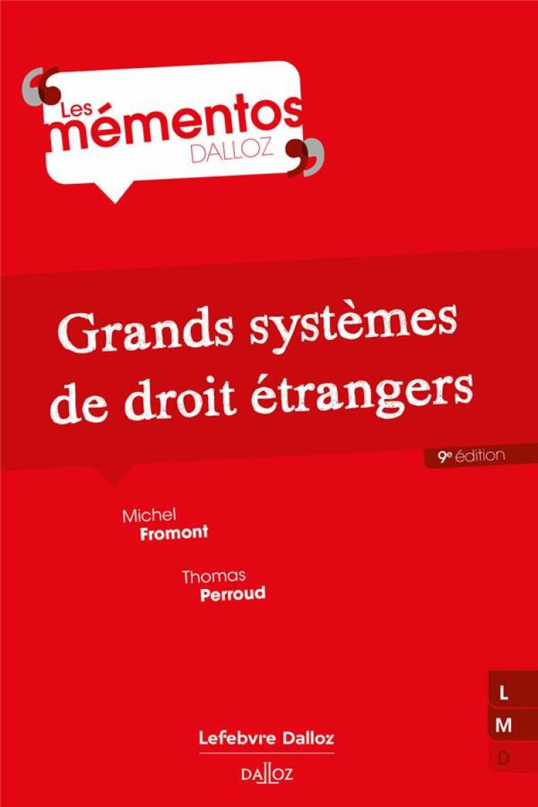 GRANDS SYSTEMES DE DROIT ETRANGERS. 9E ED. - FROMONT MICHEL - DALLOZ