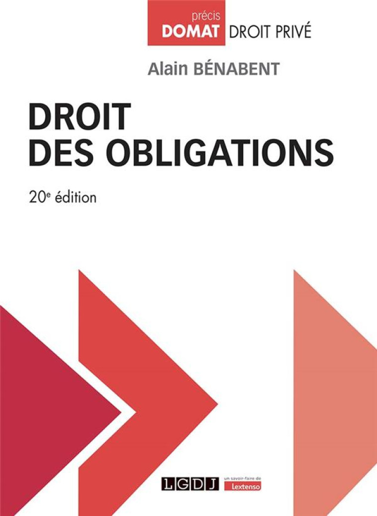 DROIT DES OBLIGATIONS - BENABENT ALAIN - LGDJ