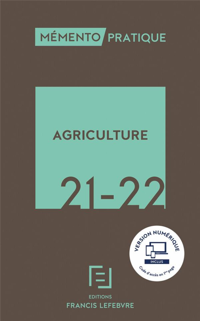 AGRICULTURE 2021-2022 - REDACTION F L. - LEFEBVRE