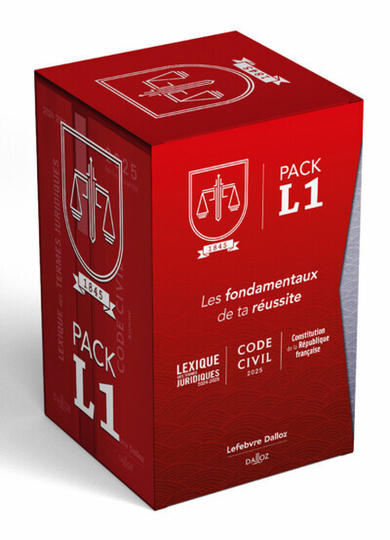 Pack L1 2025 : Code civil - Lexique des termes juridiques - Constitution de la République Fr. 23e - Collectif Collectif, Collectif  - DALLOZ