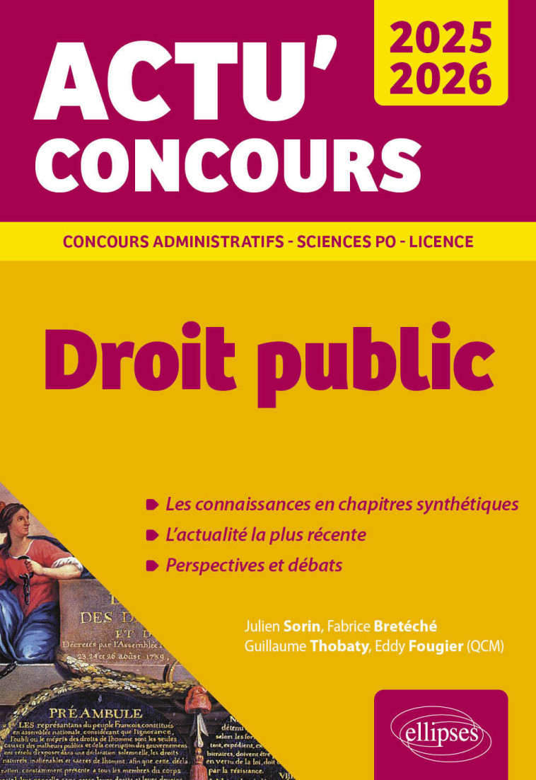 Droit public - Bretéché Fabrice, Fougier Eddy, Sorin Julien, Thobaty Guillaume - ELLIPSES